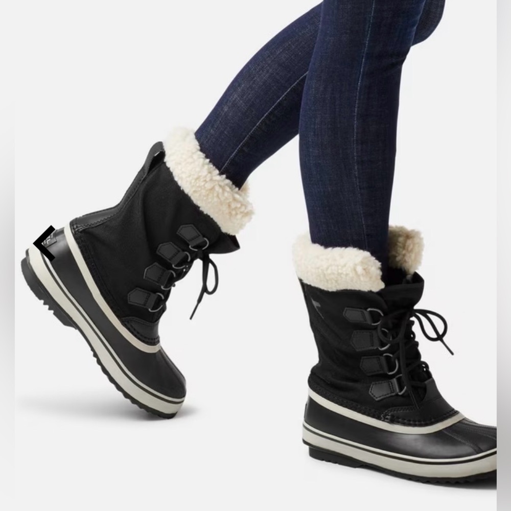 Sorel Winter Carnival Waterproof Snow Boot Size 9 Black Stone Insulated Warm